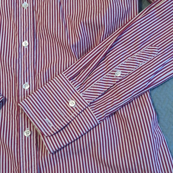 J. Crew | Red & White Striped Button Down - Picture 3 of 3